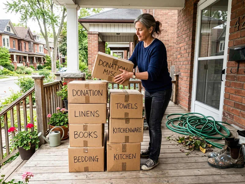 Salvaged usable goods set aside for donation