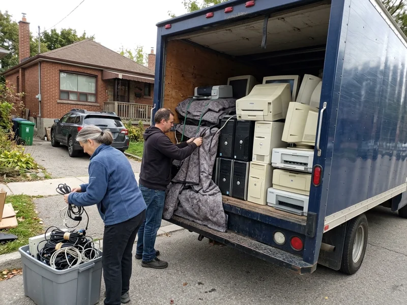 Electronics loaded for certified recycling