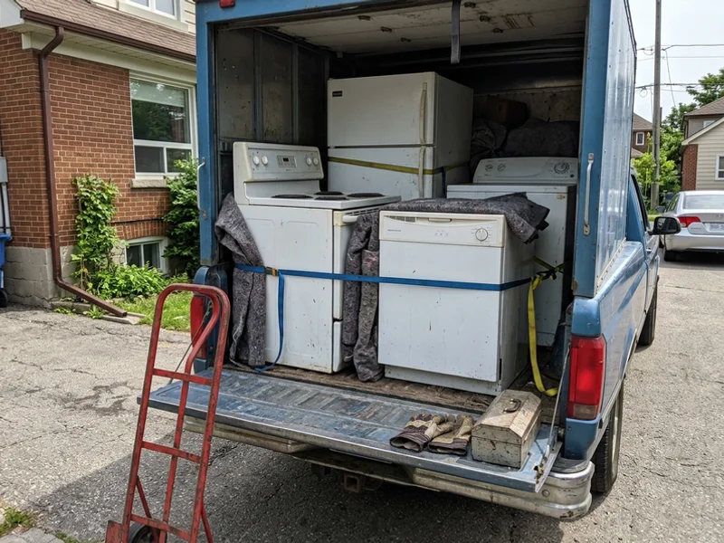 Appliances loaded for certified recycling