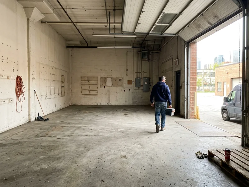 Empty commercial unit ready for handover