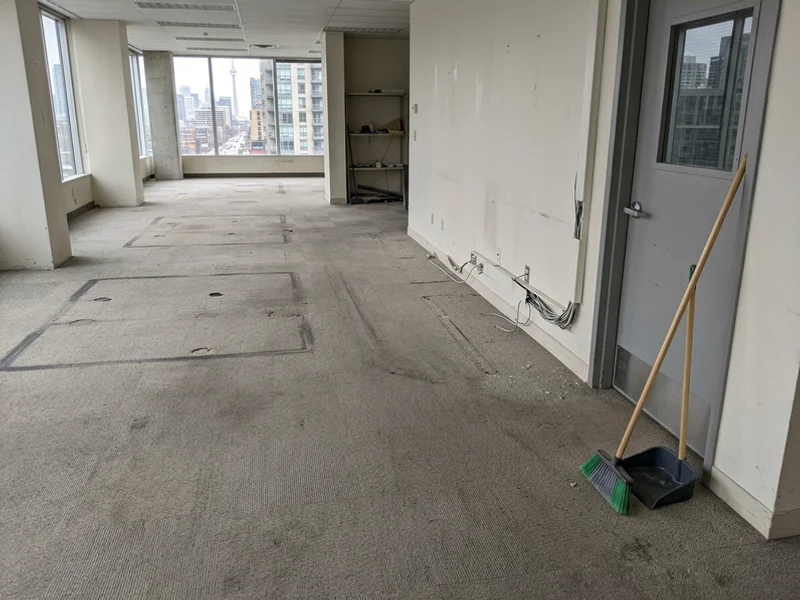 Cleared office floor ready for fit-out