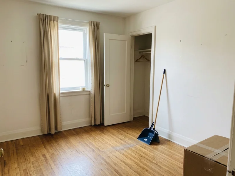 Room cleared and broom-clean after estate cleanout